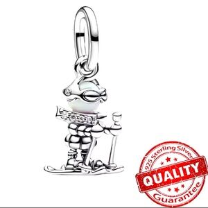 NWOT Skier Dangle Charm Sterling Silver 925